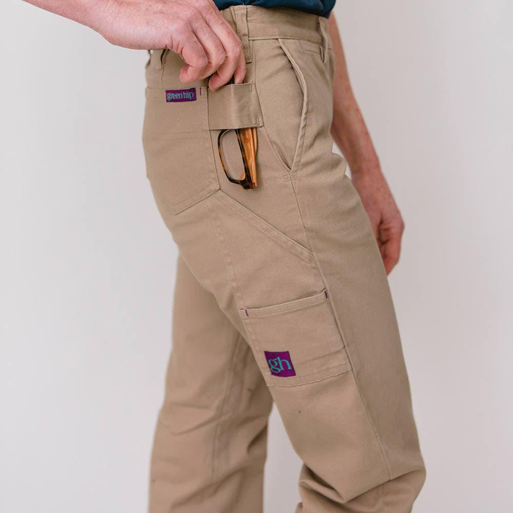 GREEN HIP Mid Rise Pants Give Cargo Khaki P-GCAR-K 06