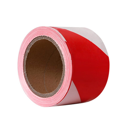 GUARDALL 100m x 75mm Red White Stripes Barrier Tape GUABT75