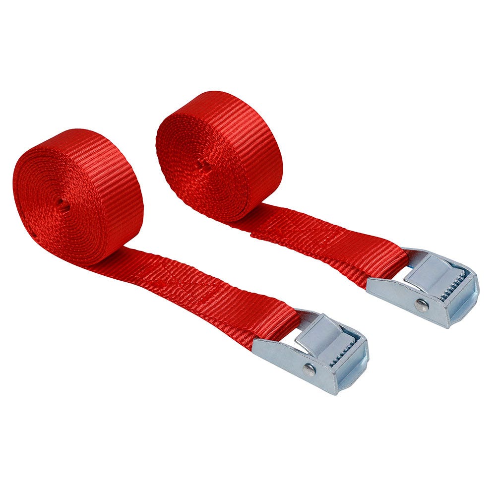 GUARDALL 25mm x 2.5m 400kg Cambuckle Straps - 2 Pack GACS25