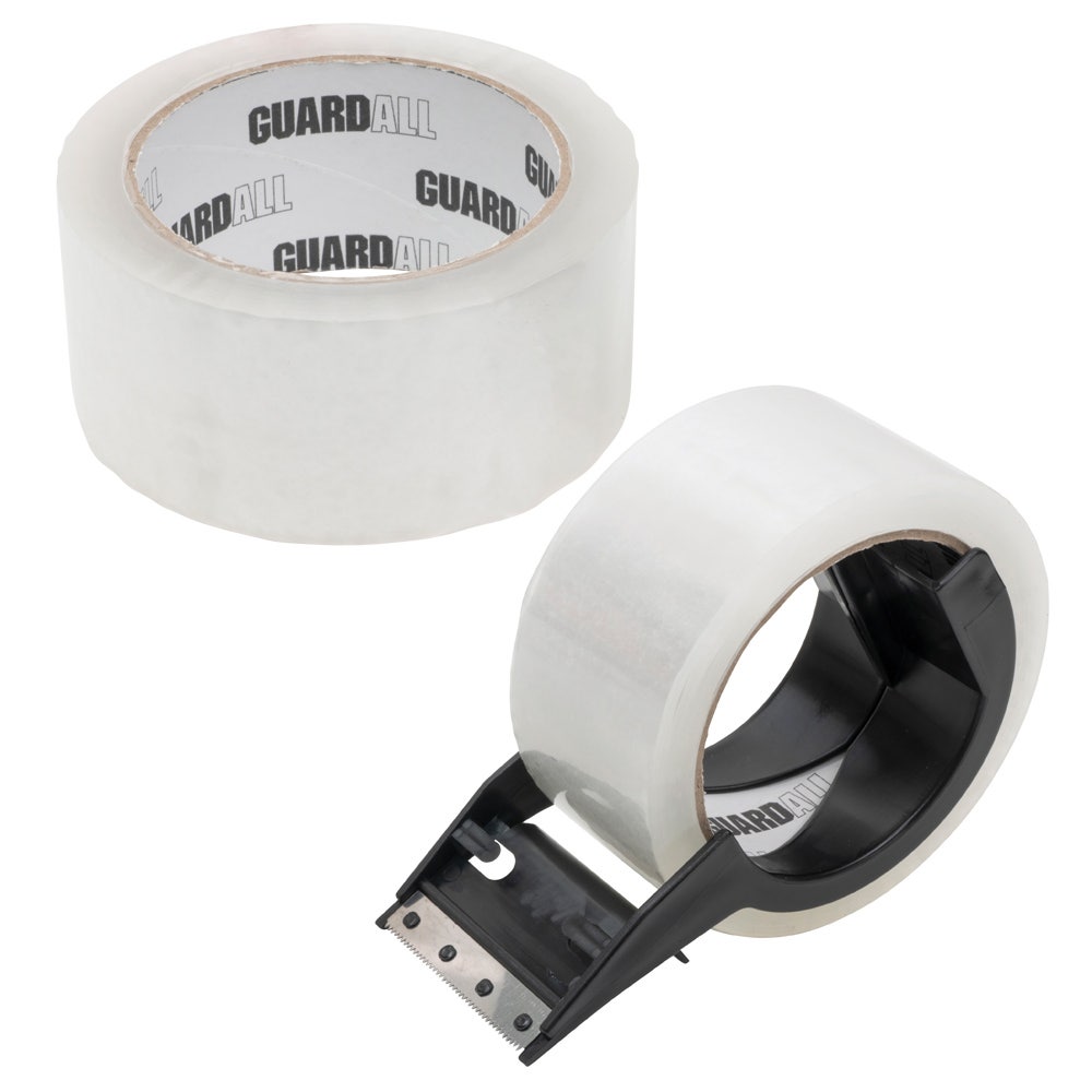 GUARDALL 48mm X 75m Packaging Tape - 2 Pack with Dispenser GPT4875TP