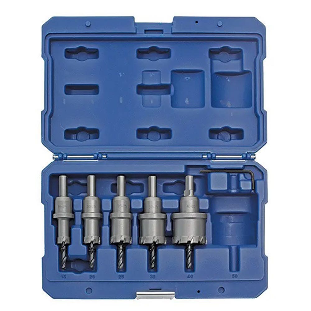 HOLEMAKER 16-40mm 25mm Deep TCT Metal Holesaw Set - 5 Piece MCTR-SET5