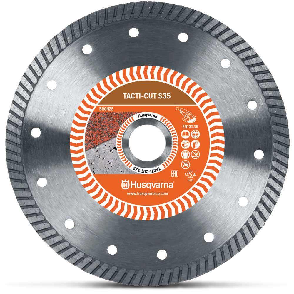 HUSQVARNA 125mm Turbo Diamond Blade for GENERAL Purpose Cutting - TACTI-CUT S35