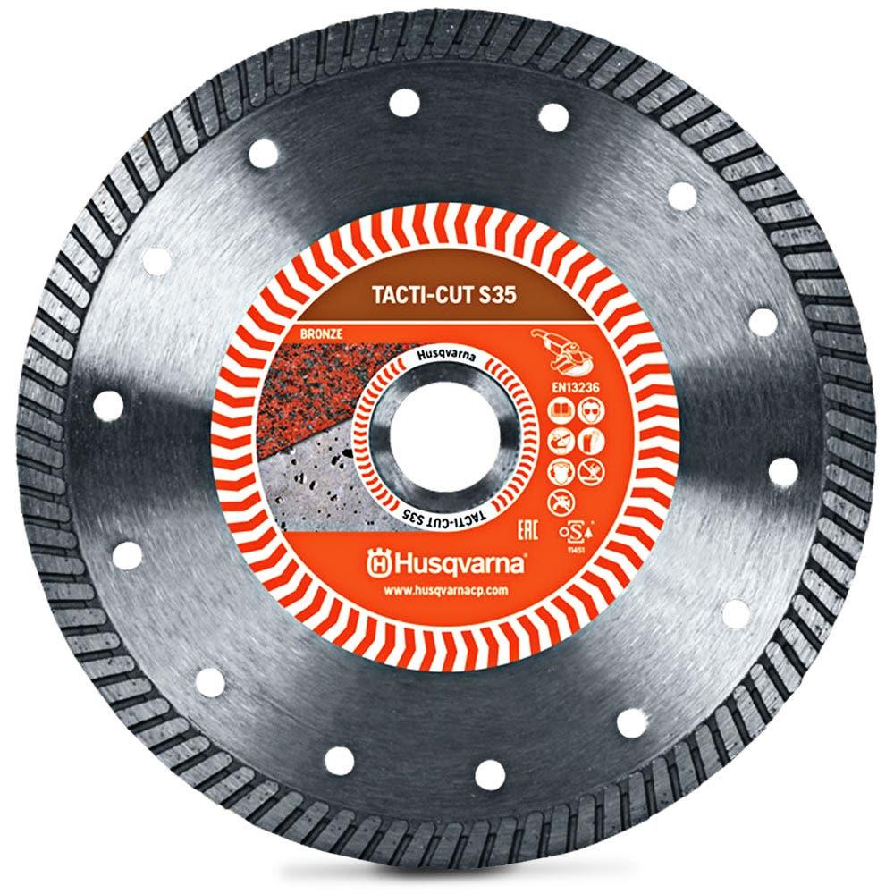 HUSQVARNA 180mm Turbo Diamond Blade for GENERAL Purpose Cutting - TACTI-CUT S35
