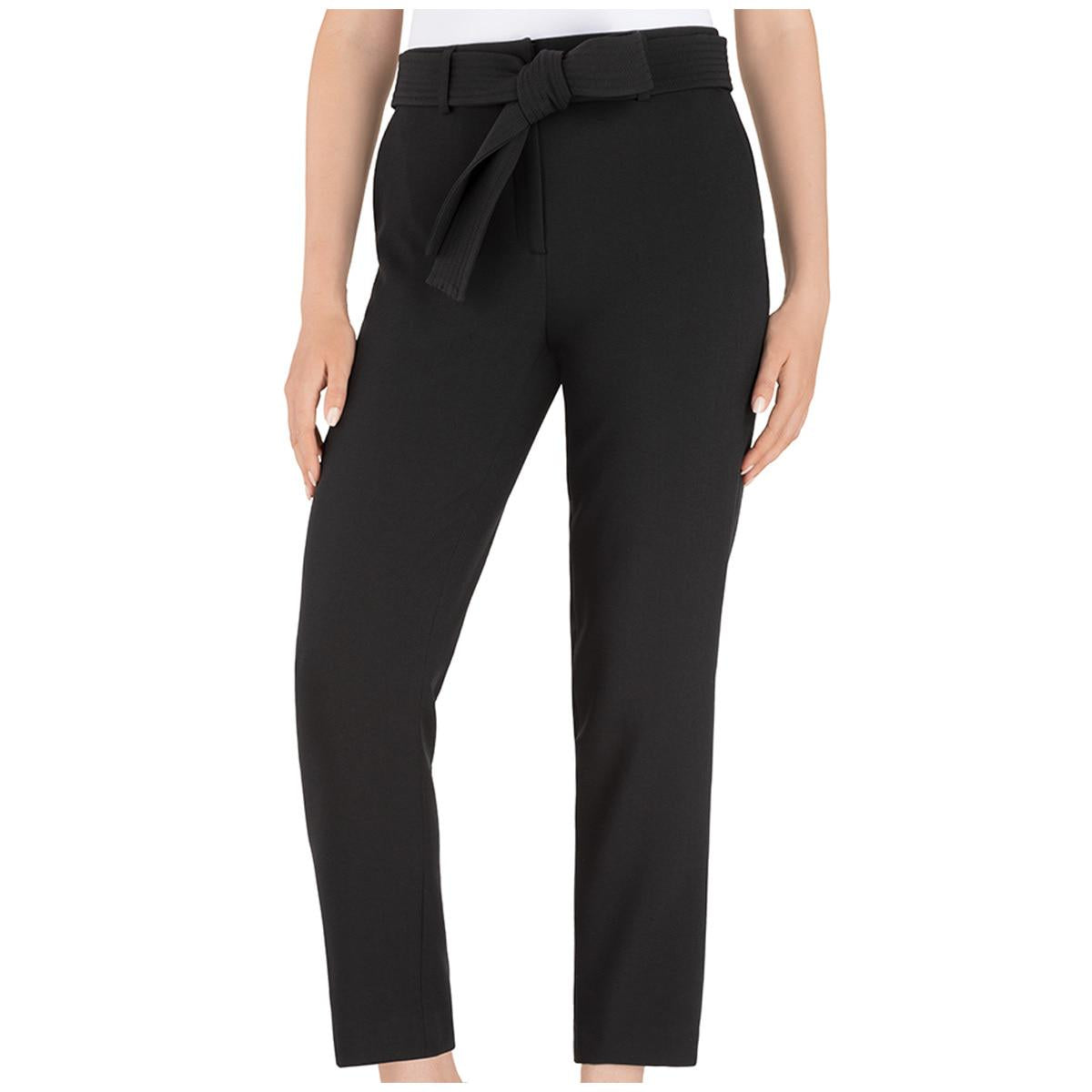 Hilary Radley Women's Tie Front Pants Light Grey