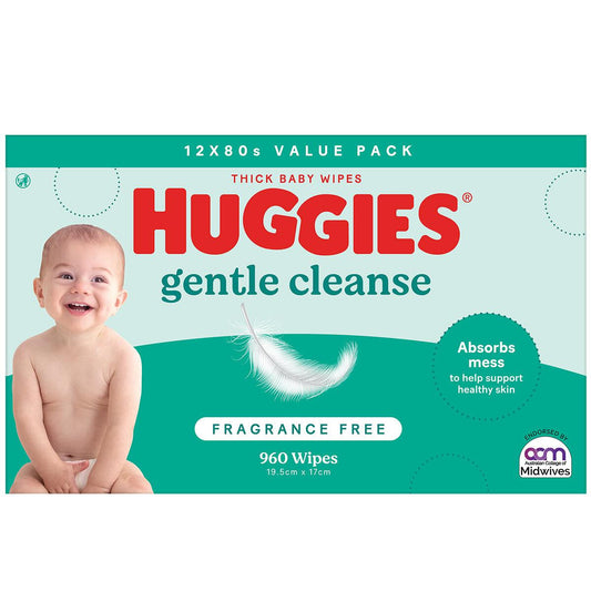 Huggies Fragrance Free Baby Wipes 24 x 80 Wipes