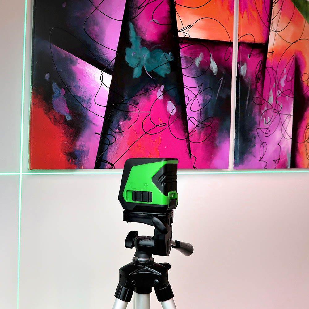 IMEX 20m L2G Mini Crossliner Laser Level w. Tripod - Green 012L2G