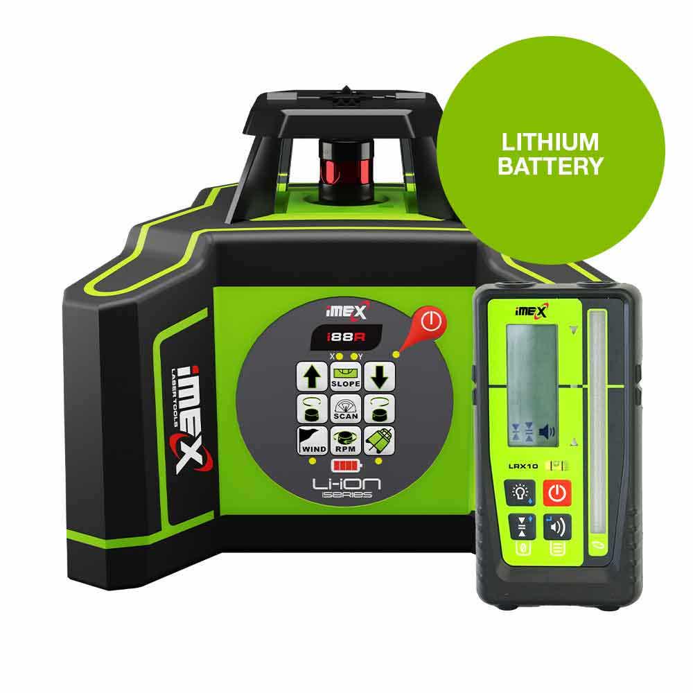 IMEX 600m Red Beam Rotary Laser Level with mm-Receiver 012-I88R