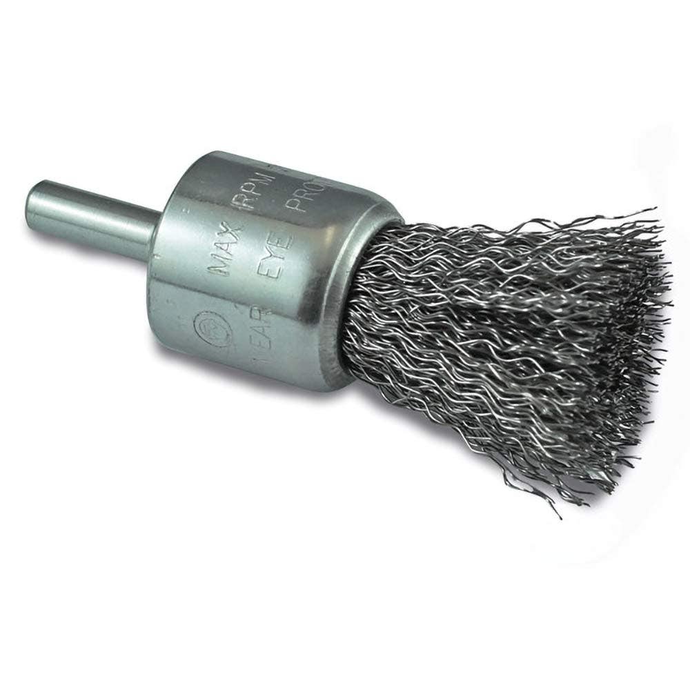ITM 19mm 1 4 Round Shank Crimp Wire End Steel Brush TM7013-019