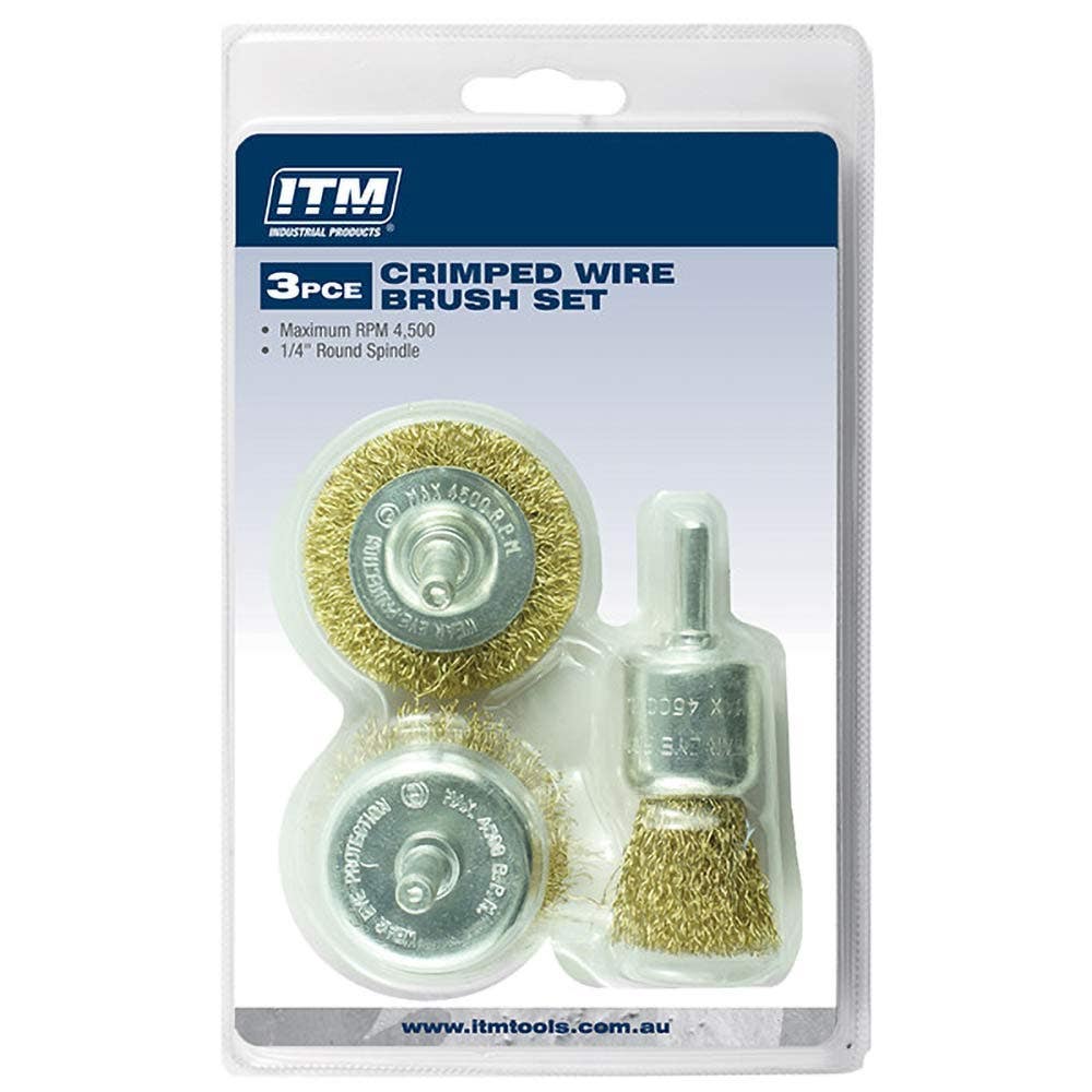 ITM Crimped Wire Brush Set - 3 Piece TM7016-003