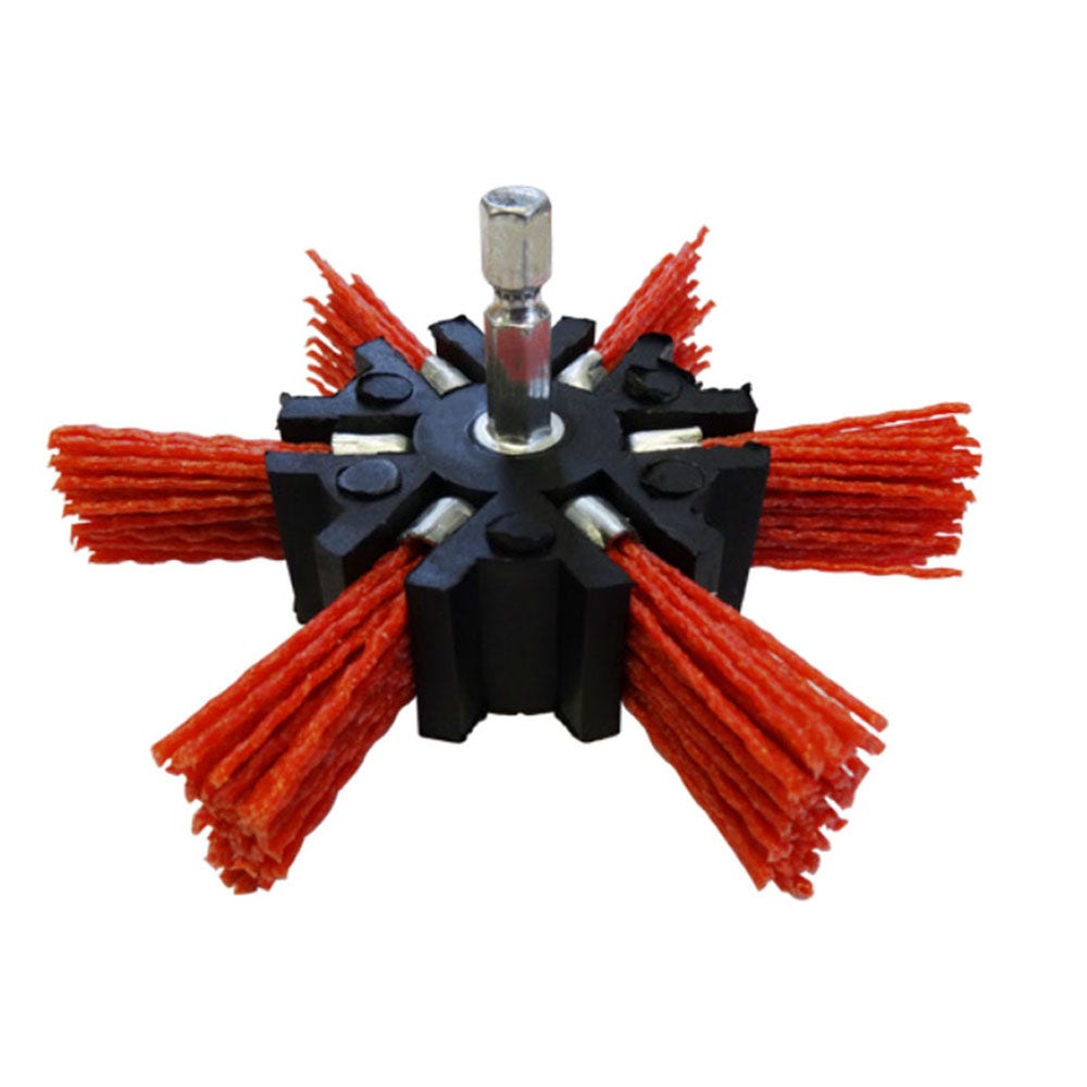 JOSCO 100mm 1 4-Hex Mounted Abrasive Nylon Fan Grinder JAF100R