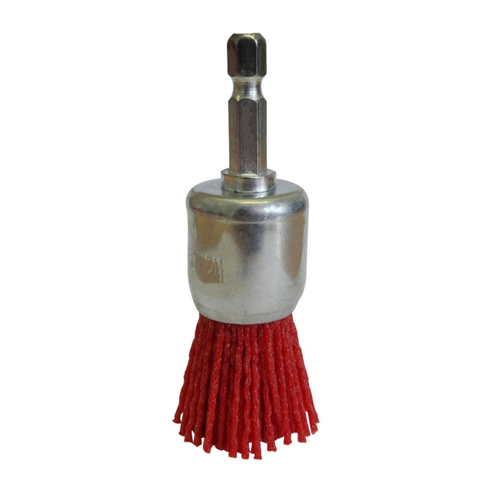 JOSCO 25mm 1 4-Hex Mounted Abrasive Nylon Wire End Brush