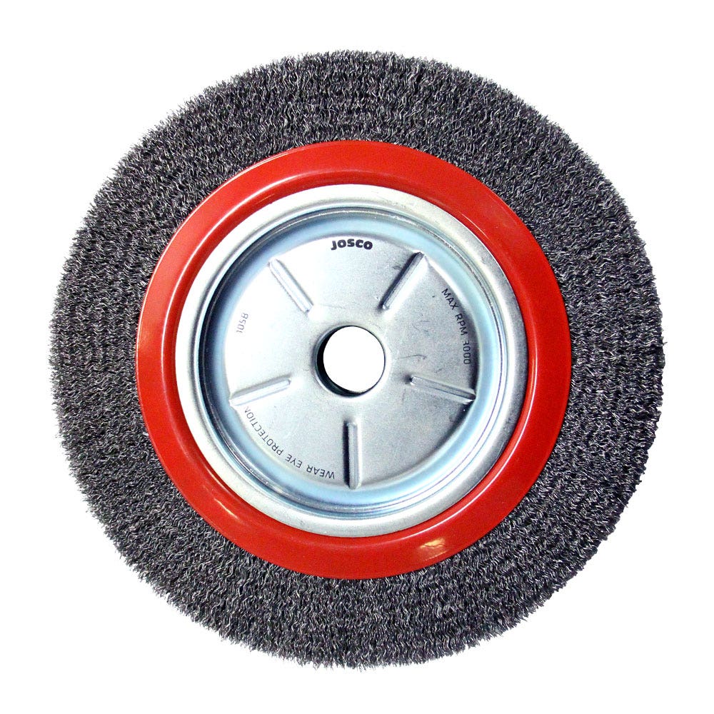 JOSCO 300mm Crimped Wheel Brush Steel Wire 105B