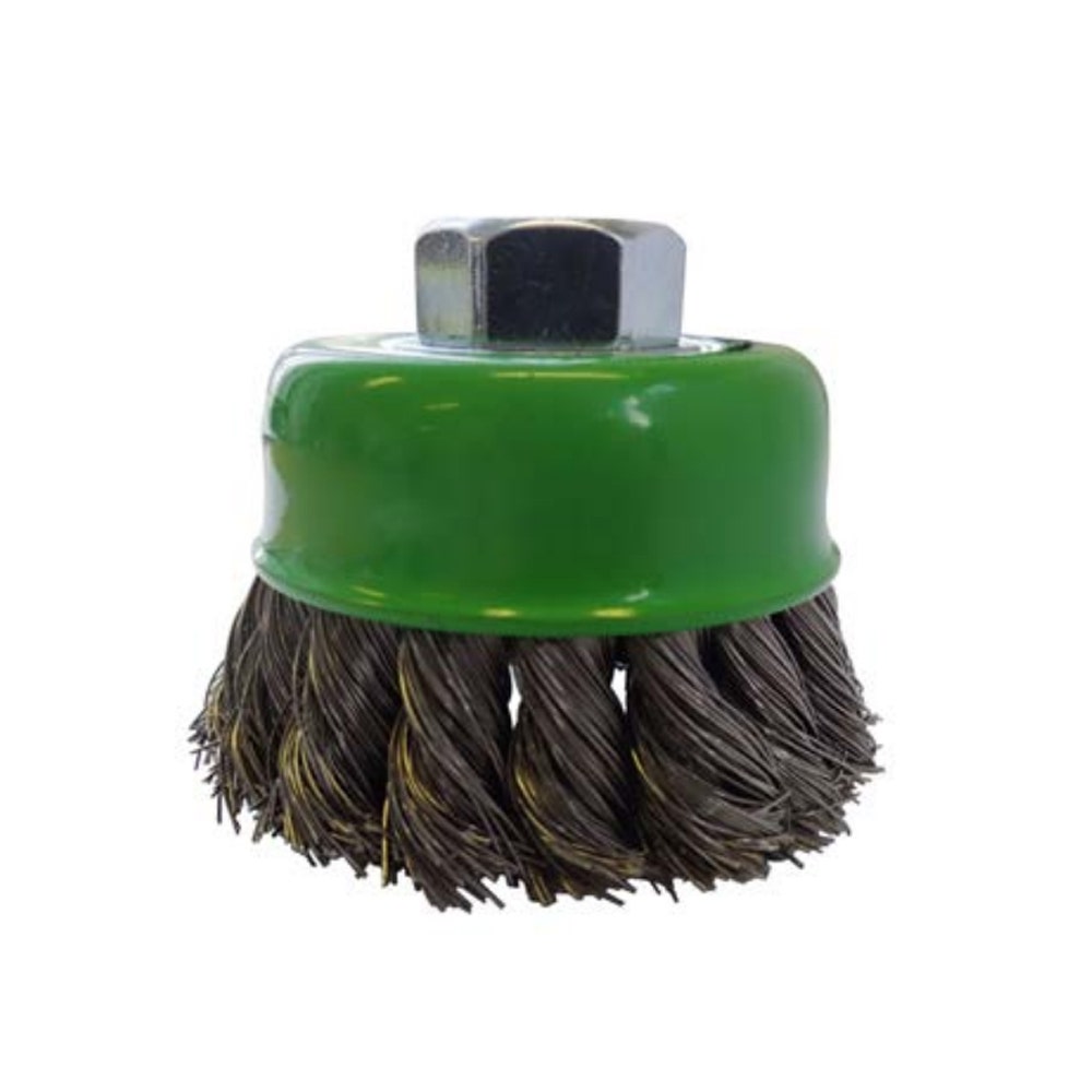 JOSCO 75mm 0.35mm Stainless Steel Twist Knot Wire Cup Brush