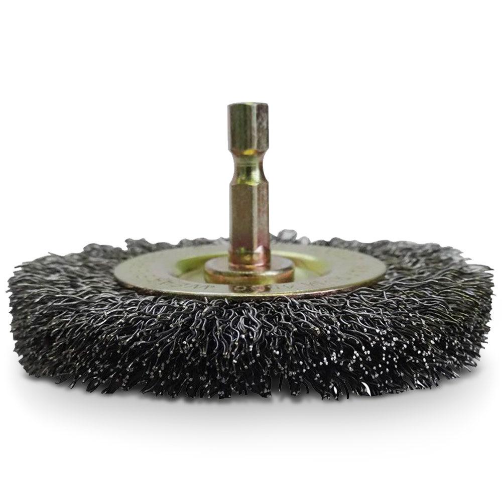 JOSCO 75mm 1 4-Hex Mounted Crimped Wheel Brush JCW75