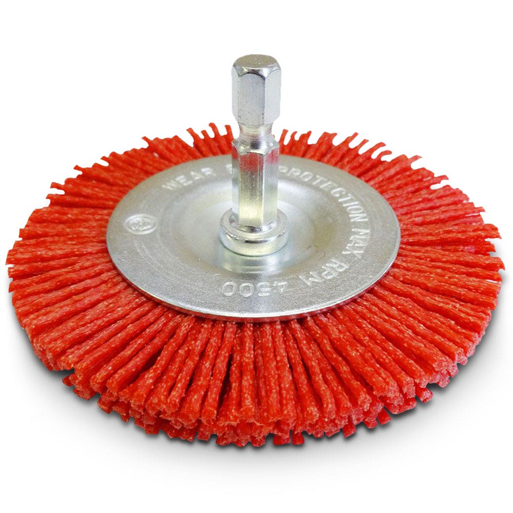 JOSCO 75mm 1 4-Hex Mounted Abrasive Nylon Wheel Brush JAW75R