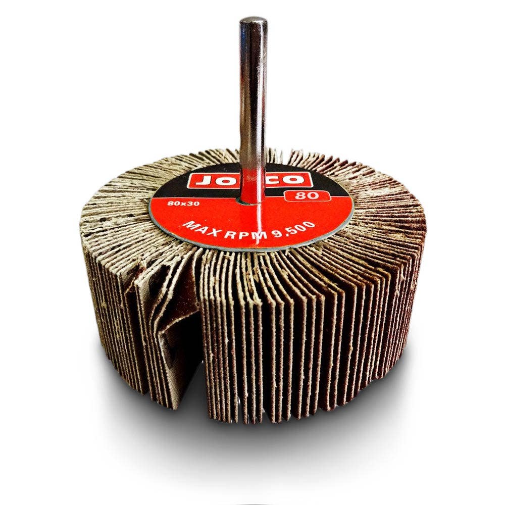 JOSCO 80 x 30mm 80-Grit Mounted Flap Wheel