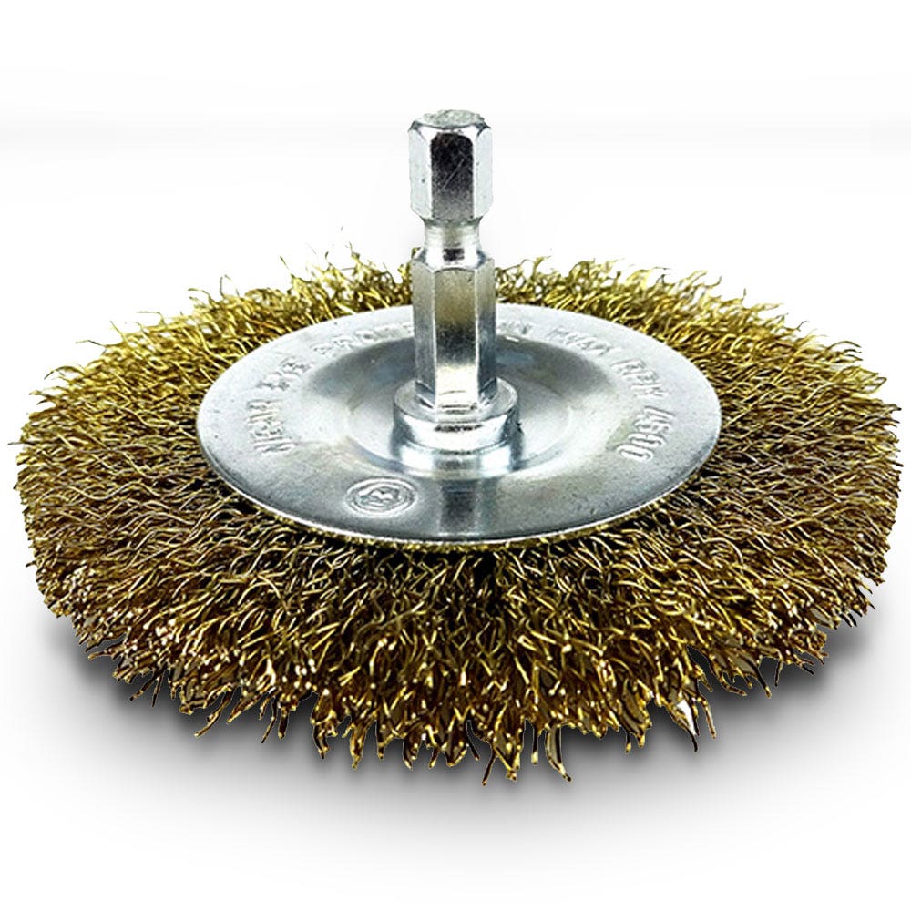 JOSCO BRUMBY 50mm 1 4inch -Hex Crimped Wire Wheel Brush