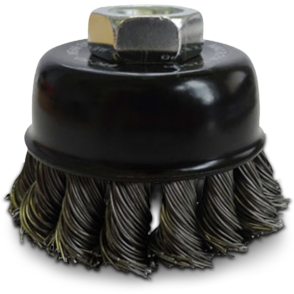 JOSCO BRUMBY 65mm 0.45mm Steel Twist Knot Wire Cup Brush