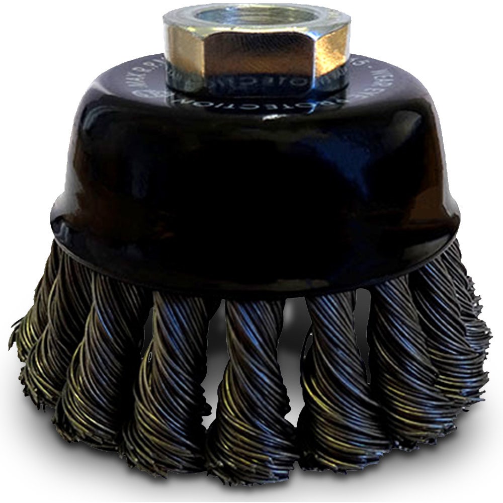 JOSCO BRUMBY 75mm 0.45mm Steel Twist Knot Wire Cup Brush