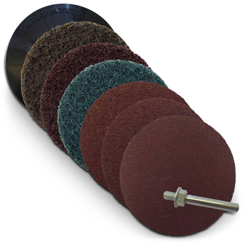 JOSCO BRUMBY 75mm Quick-Change Sanding Disc and Surface Preparation Kit - 7 Piece
