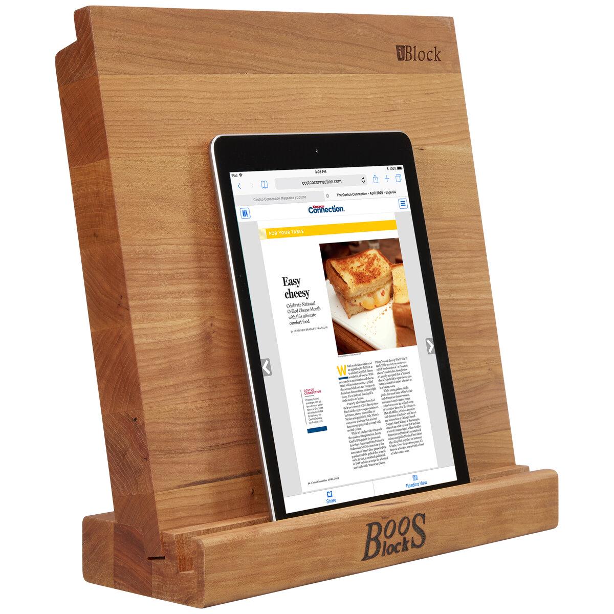 John Boos Tablet Holder and Cutting Board Cherry Wood