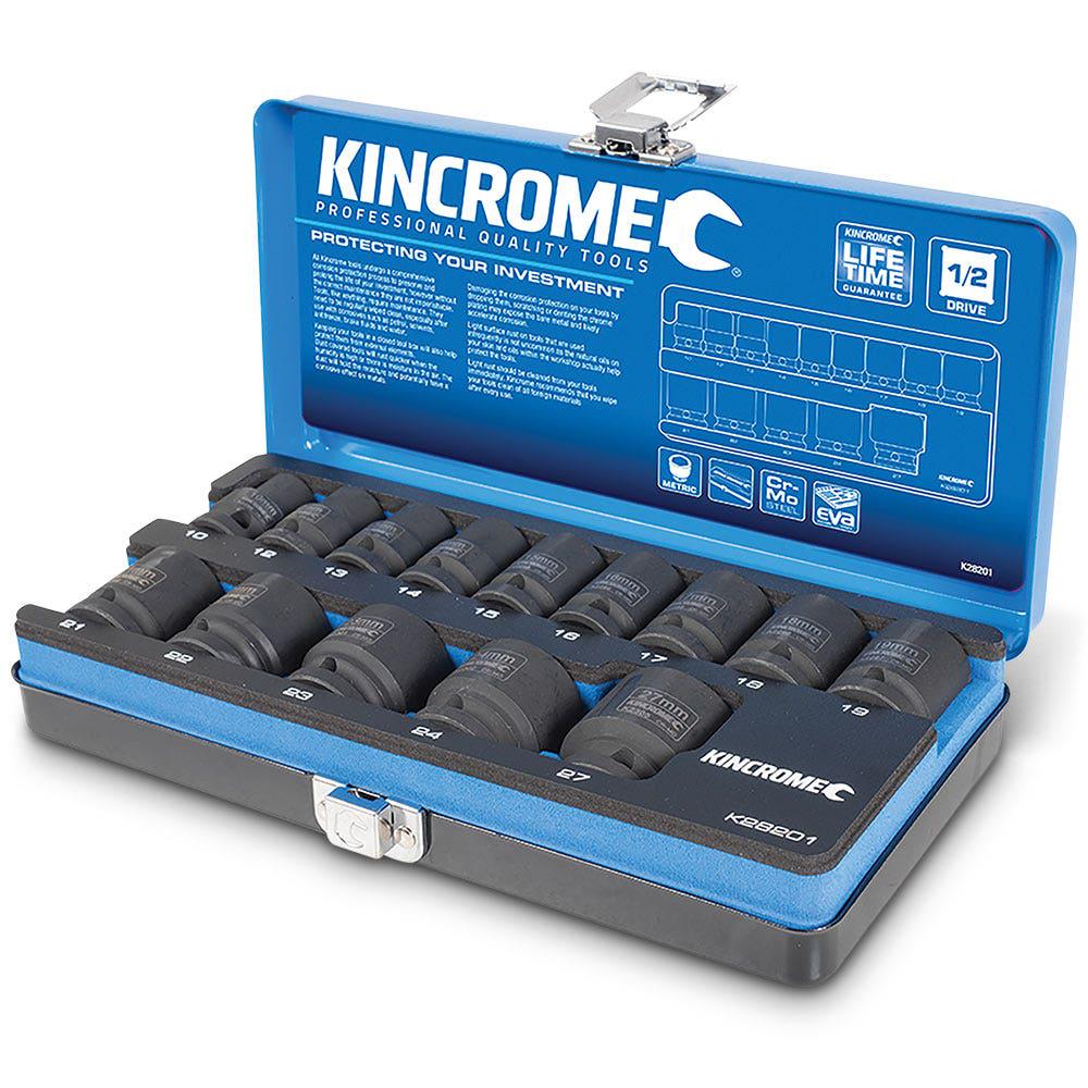 KINCROME 14 Piece 1 2 Drive Metric Socket Set K28201