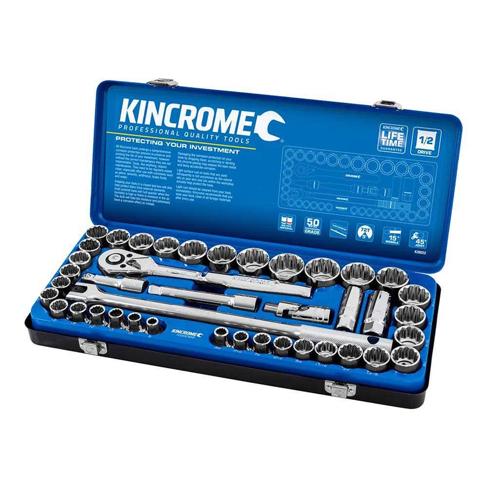 KINCROME 1 2 Drive Metric and Imperial Socket Set - 42 Piece K28022