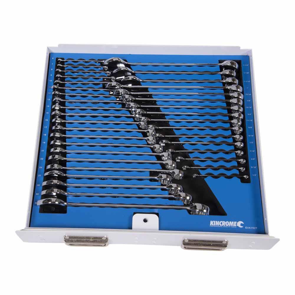 KINCROME 232 Piece 1 4, 3 8 And 1 2 Inch Drive Upright Truck Box Tool Kit White K1259W