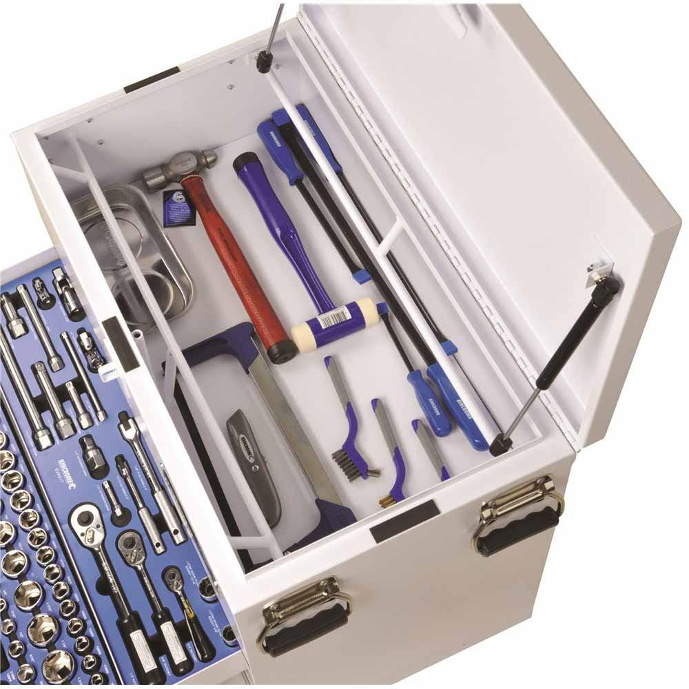 KINCROME 280 Piece 1 4, 3 8 and 1 2 Inch Drive Truck Box Tool Kit White K1255W