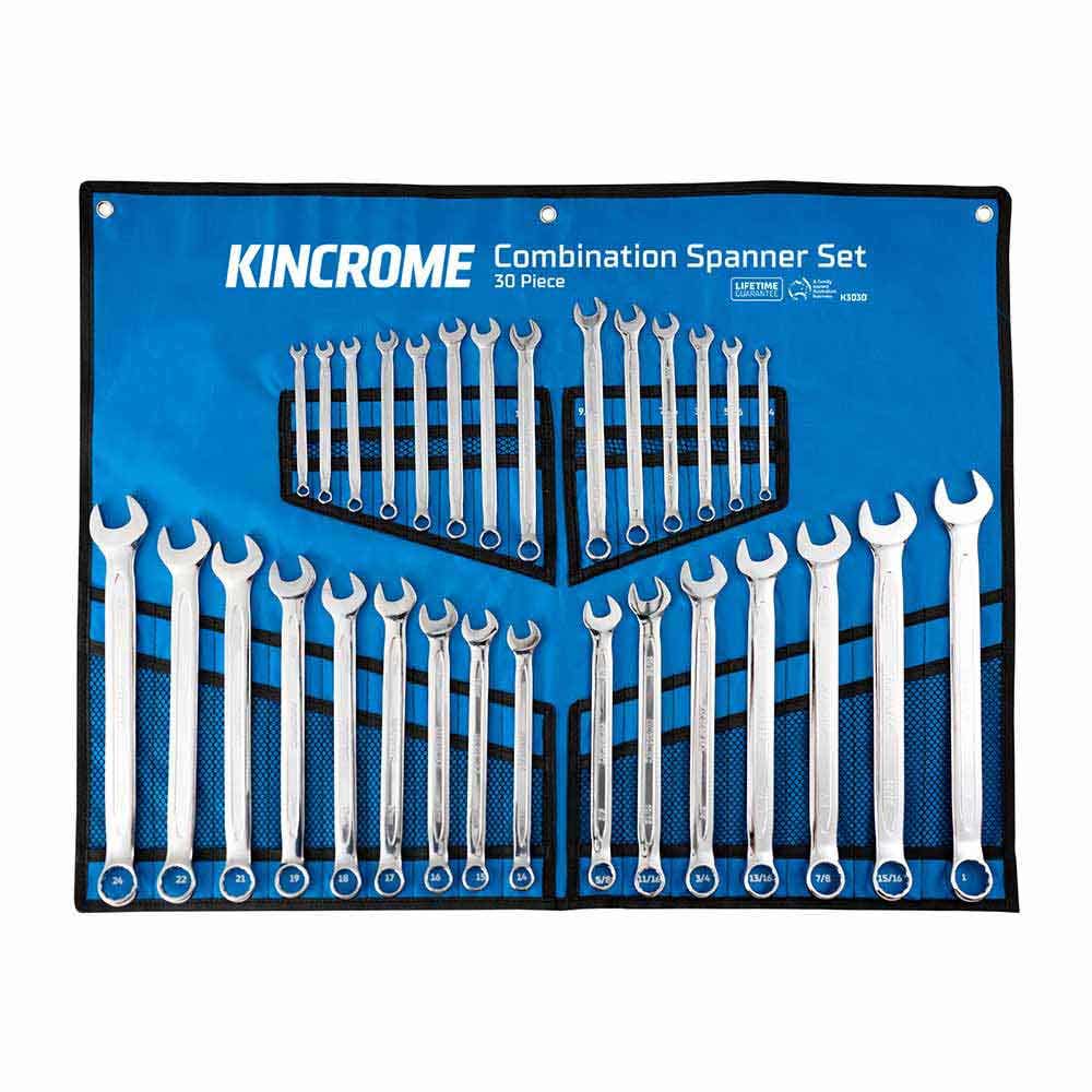 KINCROME 30 Piece AF Metric Combo Spanner Set K3030