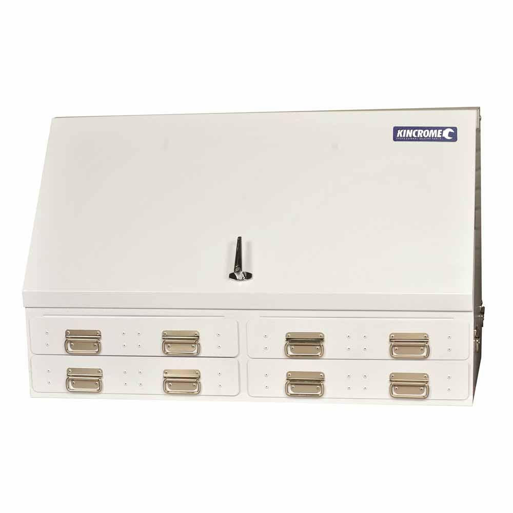 KINCROME 386 Piece 1 4, 3 8 And 1 2 Inch Drive Upright Truck Box Tool Kit White K1257W