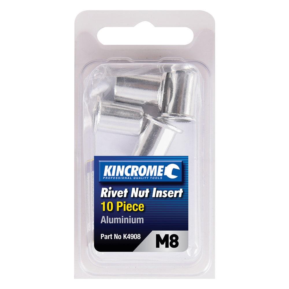 KINCROME Rivet Nut Insert M8 Aluminium - 10 Piece K4908