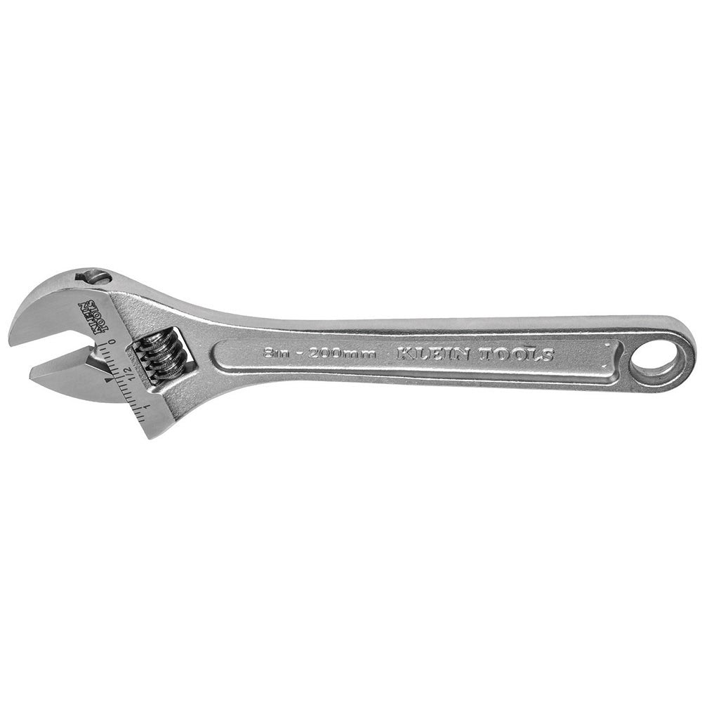 KLEIN 8inch Adjustable Wrench Extra-Capacity Chrome A-507-8