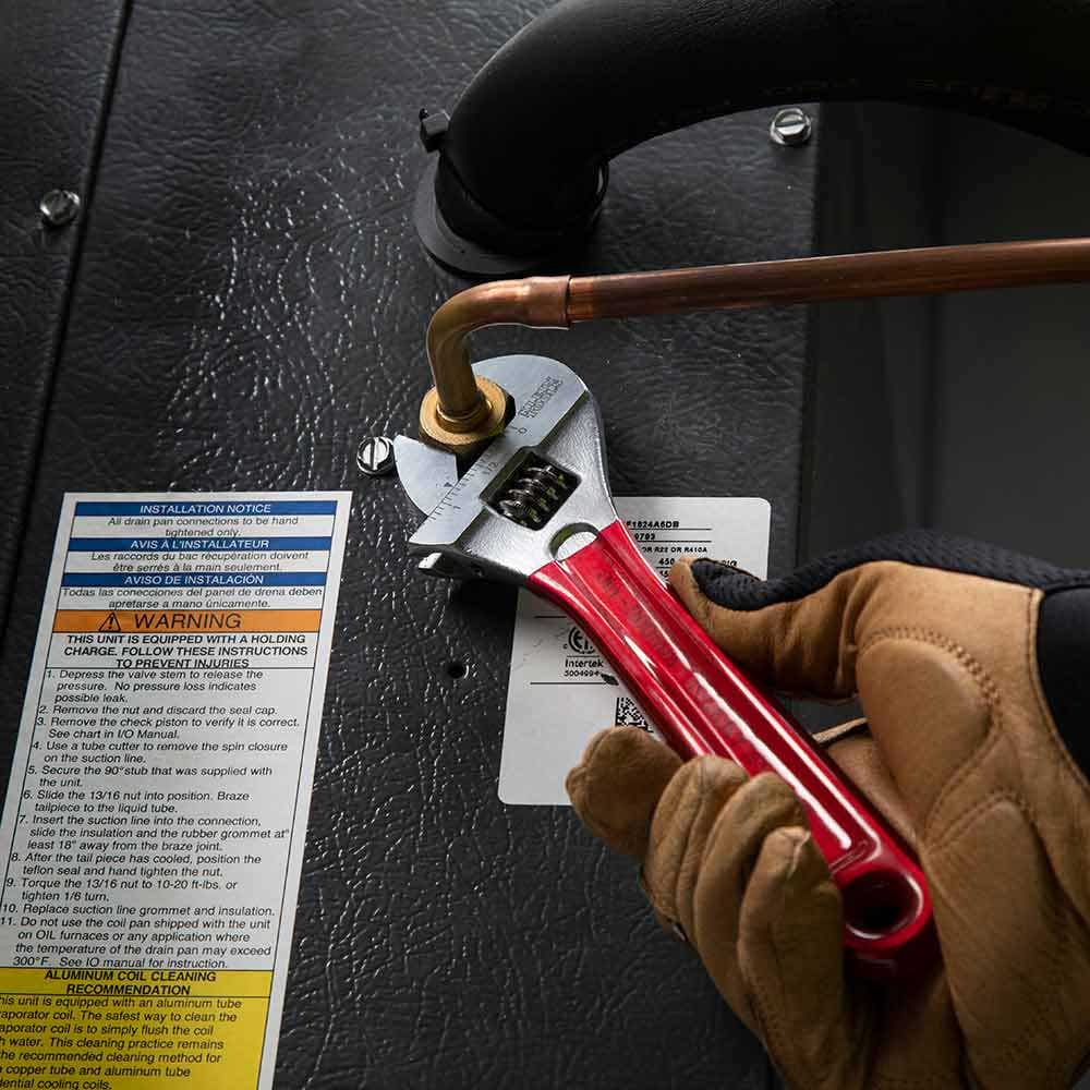 KLEIN 8inch Adjustable Wrench Extra-Capacity Dipped A-D507-8