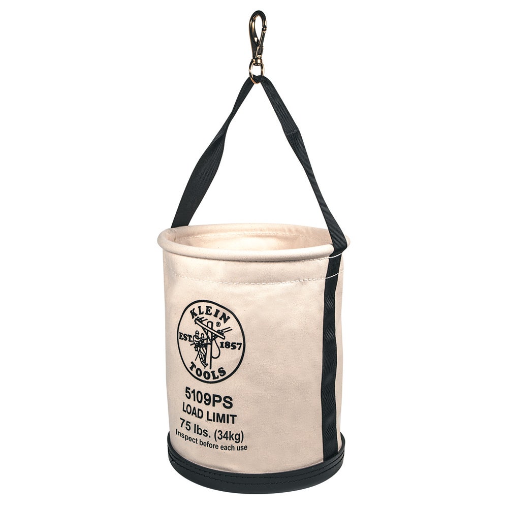 KLEIN Canvas Swivel Tool Bucket w Pocket 5109PS