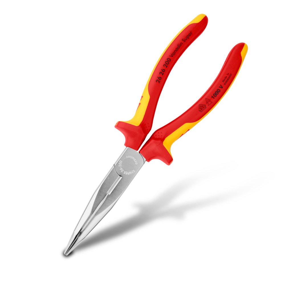 KNIPEX 200mm 1000V VDE Snipe Nose Side Cutting Pliers 2626200SB