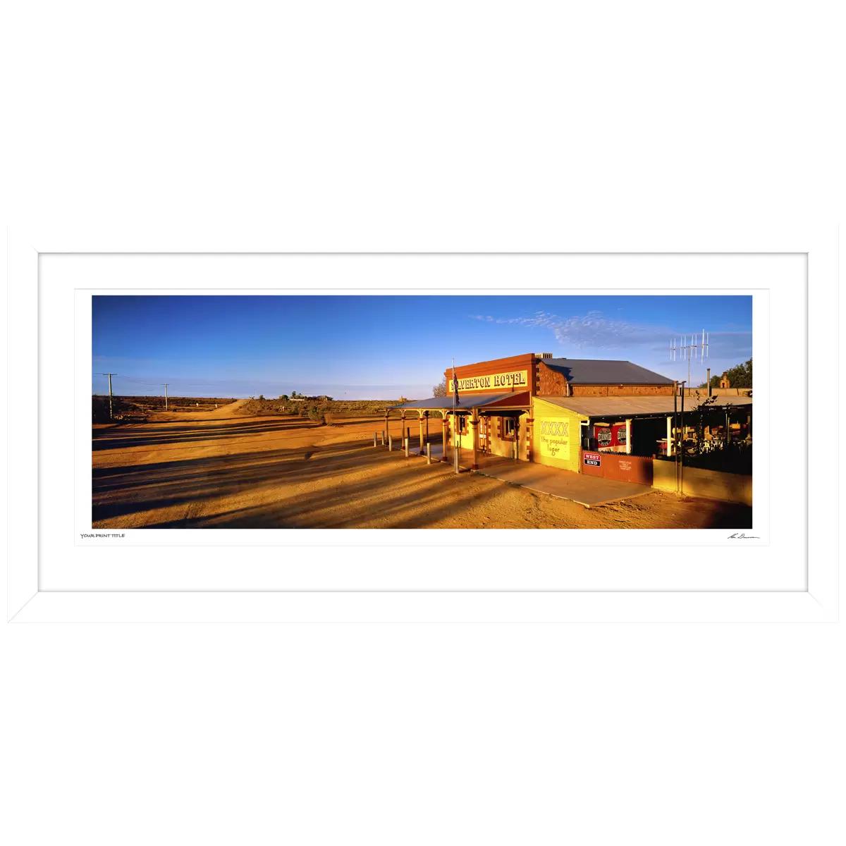 Ken Duncan Silverton Hotel at Sunrise White Framed Print 101.2 x 51.9cm