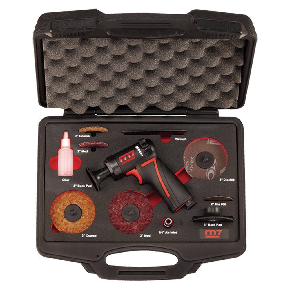 M7 2 3 1800rpm Air Mini High Speed Sander Pistol Style 11 Piece Kit M7-QP212N