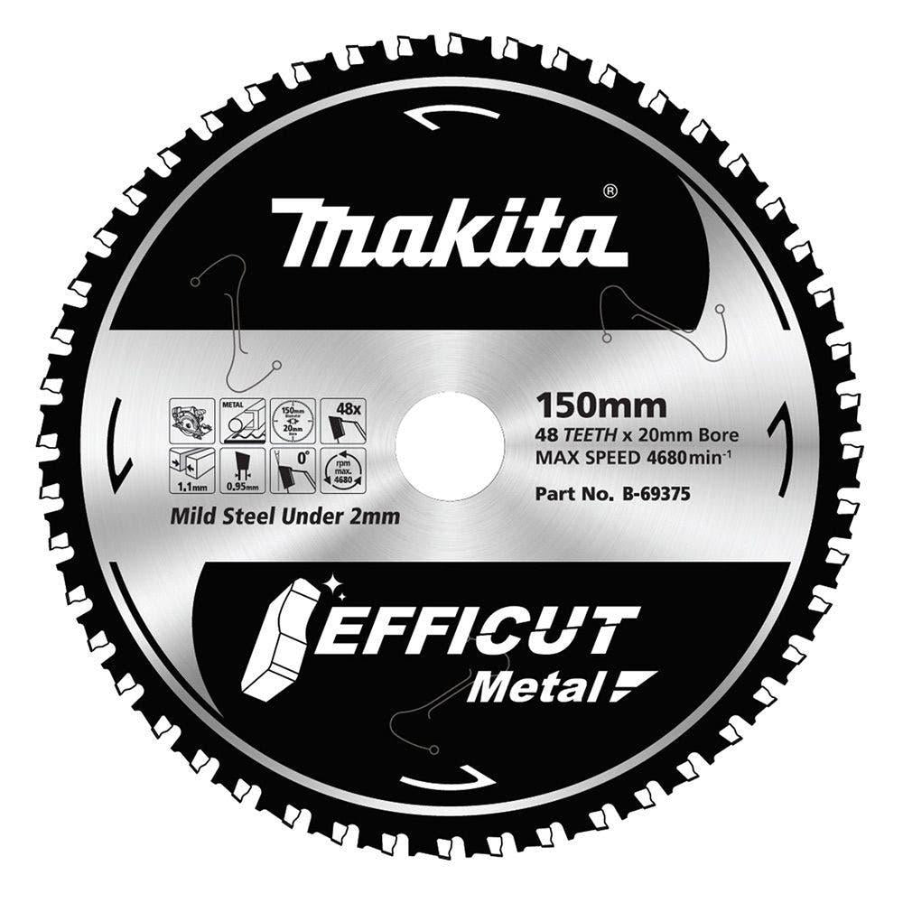 MAKITA 150mm 48T TCT Circular Saw Blade for Metal Cutting - EFFICUT