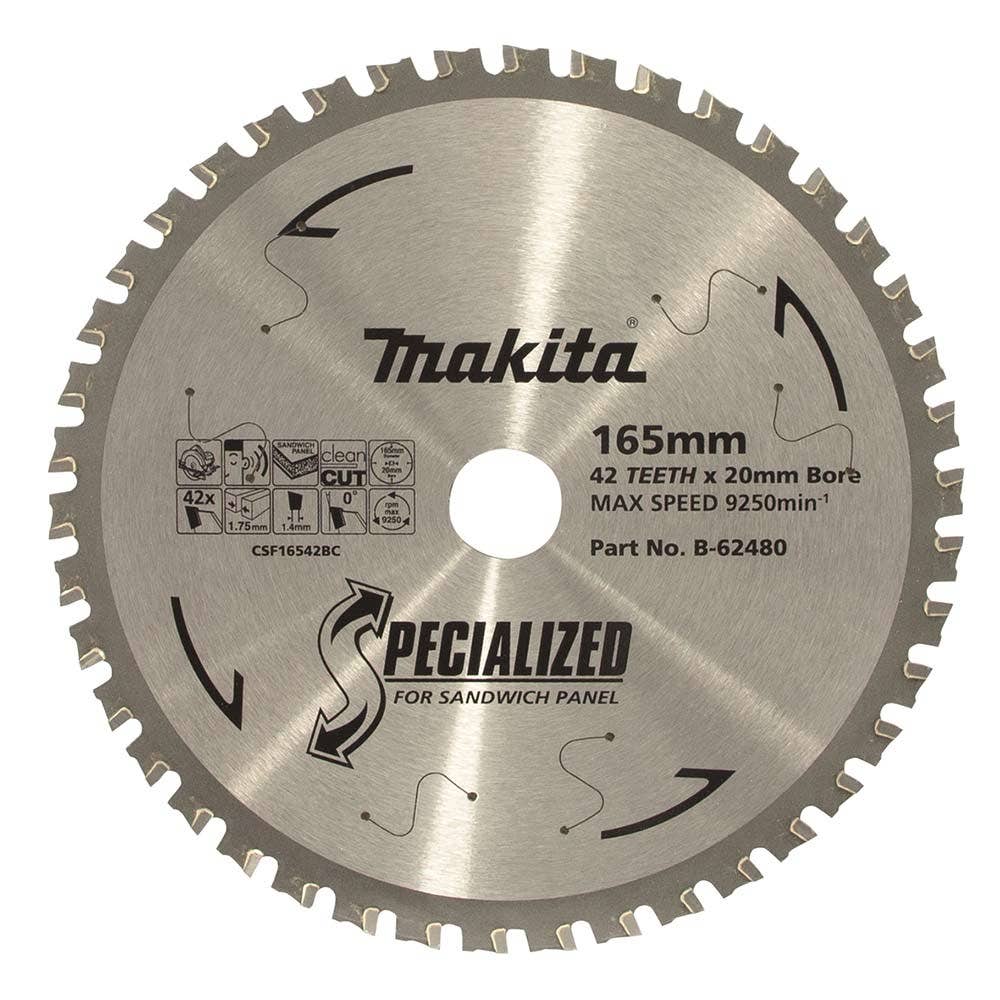 MAKITA 165mm x 20mm x 42T Cool Room Panel TCT Saw Blade B-62480