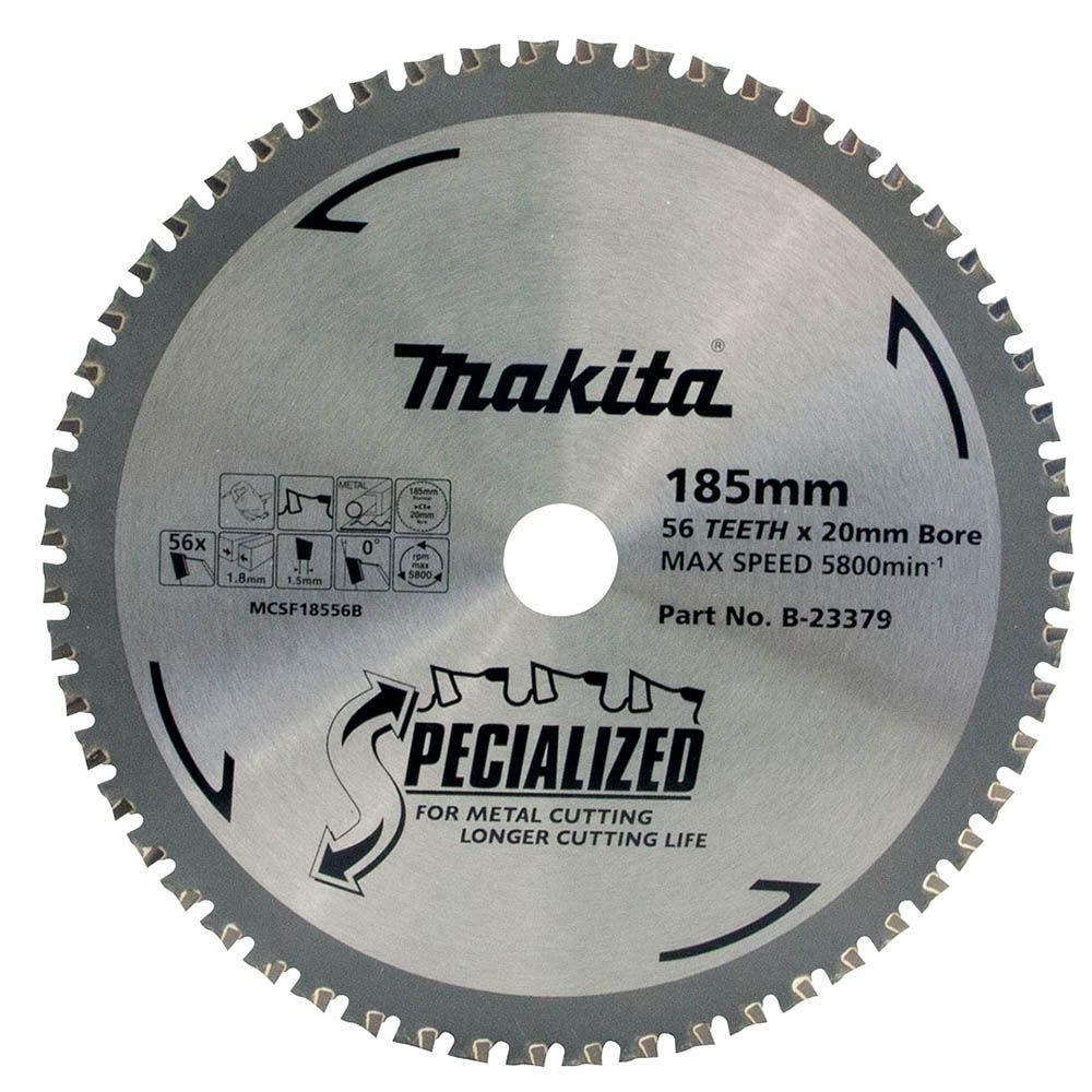 MAKITA 185mm 56T TCT Circular Saw Blade for Metal Cutting - SPECIALIZED B-23379