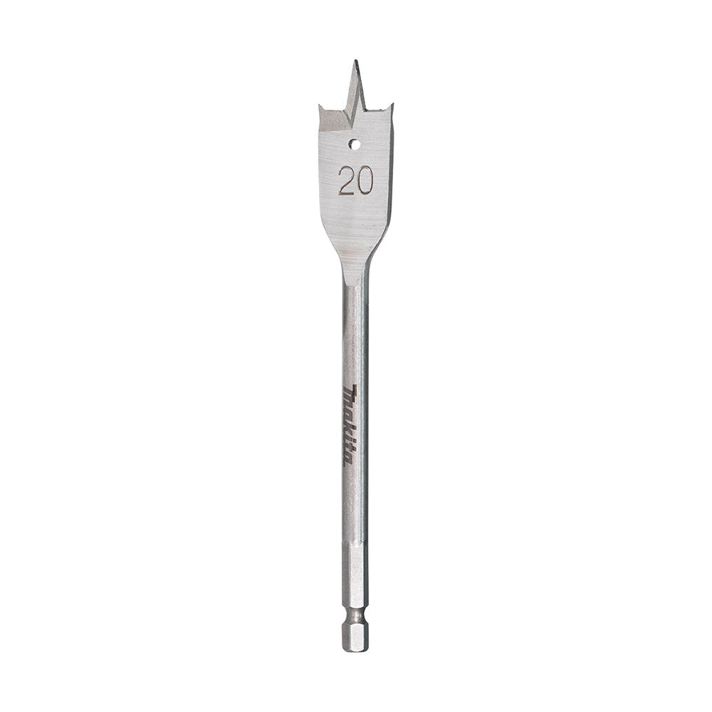 MAKITA 20 X 150mm Flat Wood Spade Bit - 1 4 Hex E-17251