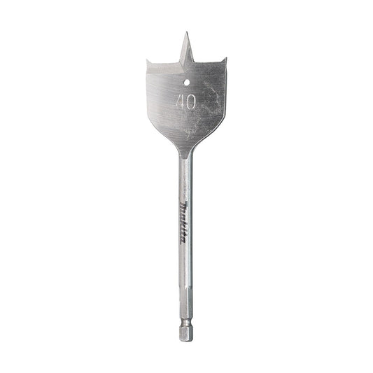 MAKITA 40 X 150mm Flat Wood Spade Bit - 1 4 Hex E-17360