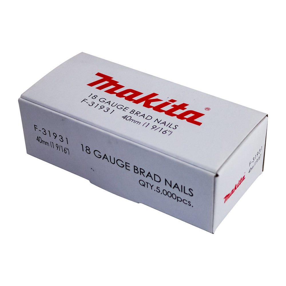 MAKITA 40 x 1.2mm EG 18GA C1 Nail Brad 5000Box F31931