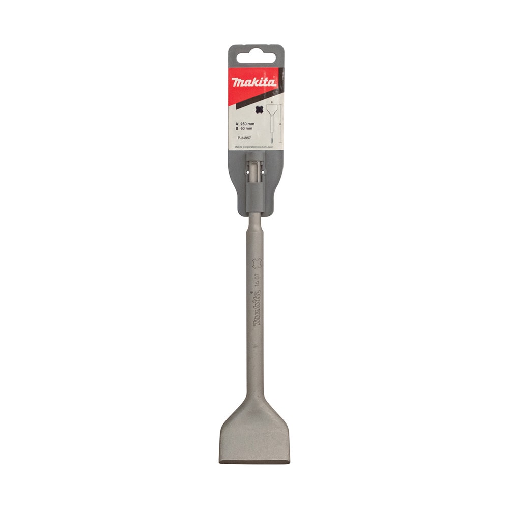 MAKITA 60 x 250mm SDS-Plus Wide Flat Chisel Bit - Angled Elite P24957