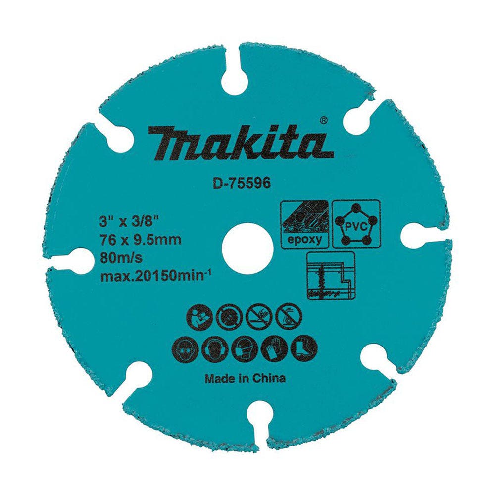 MAKITA 76mm x 3 8 Carbide Grit Wheel DMC300 D-75596