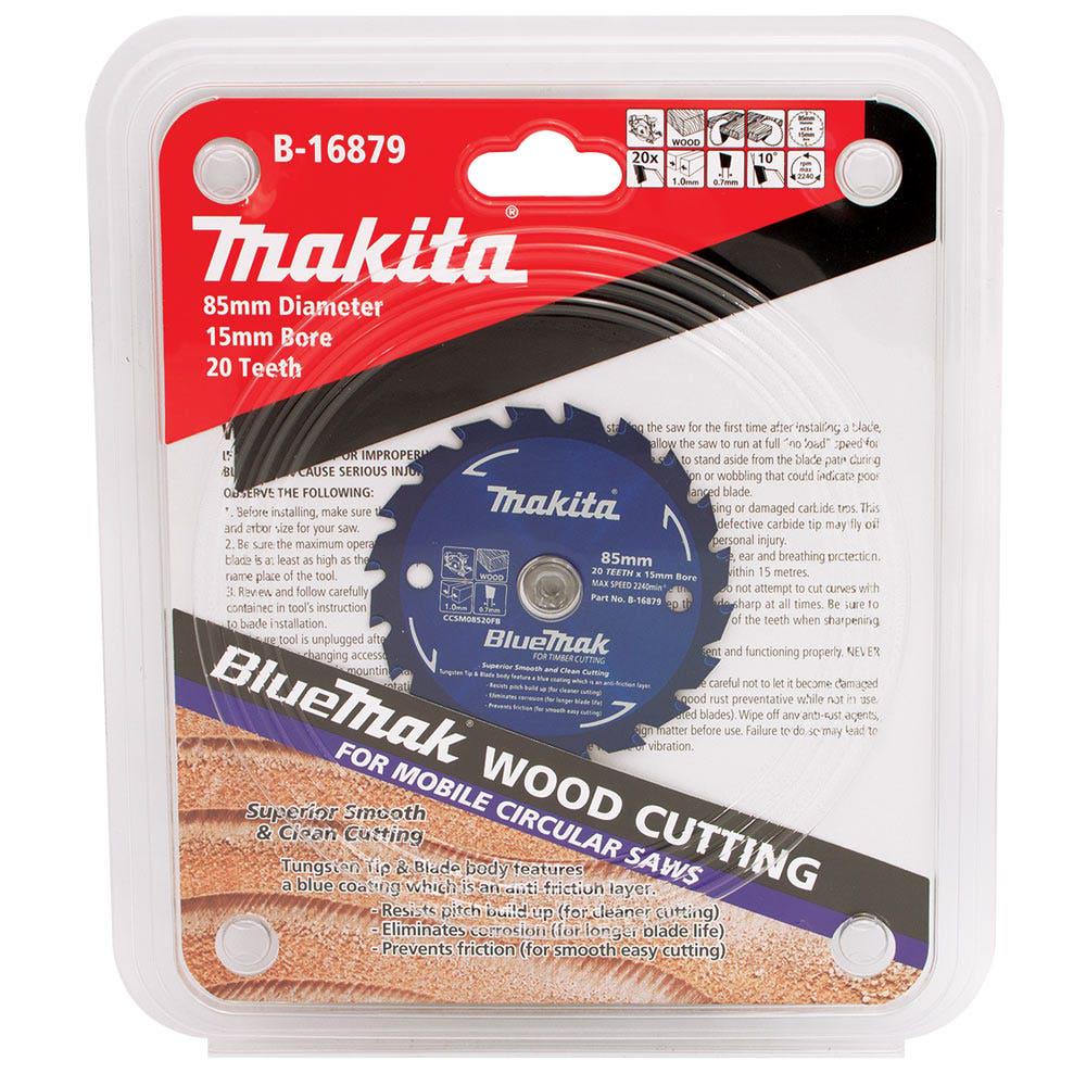 MAKITA 85mm 20T TCT Circular Saw Blade for Wood Cutting - Cordless Saws - BLUEMAK