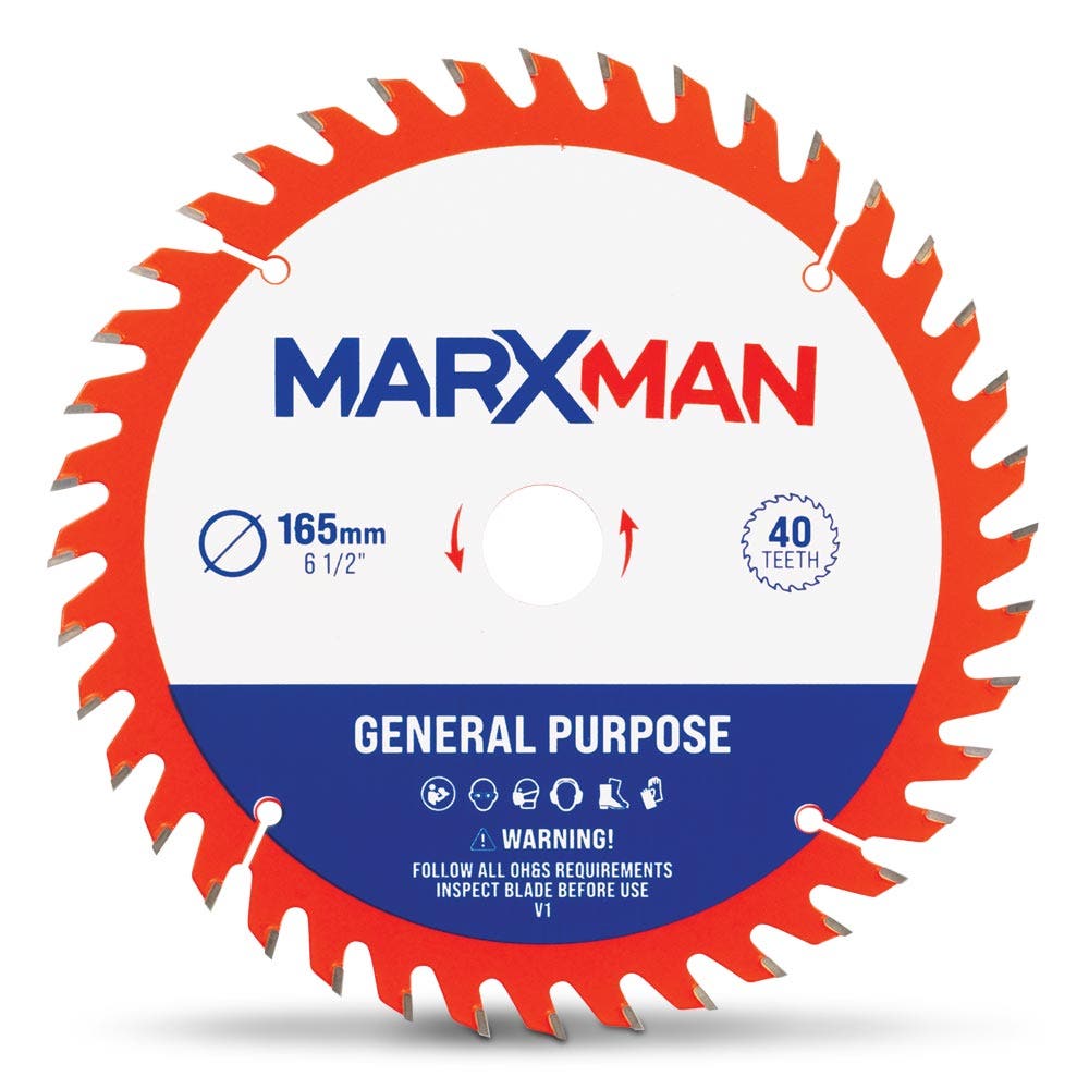MARXMAN 165x20mm 40T TCT Wood G Purpose Circular Saw Blade MMCSS16540