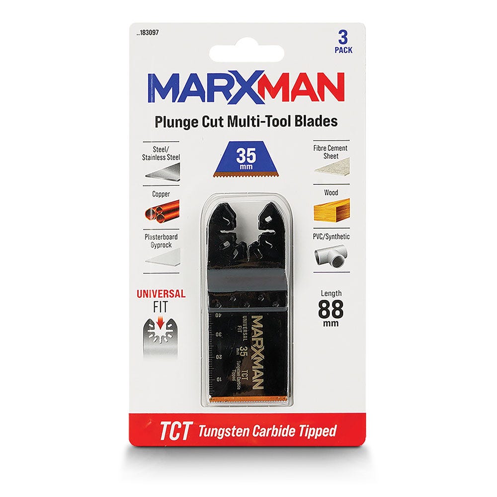MARXMAN 35x88mm TCT Multi-Tool Blade Set - 3 Piece MOMTTCT3PC