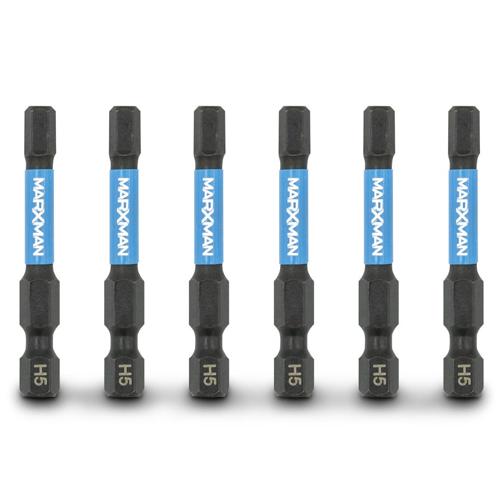 MARXMAN 5x50mm Hex Power Impact Screwdriver Bit - 6 Piece MSDBH5506PC
